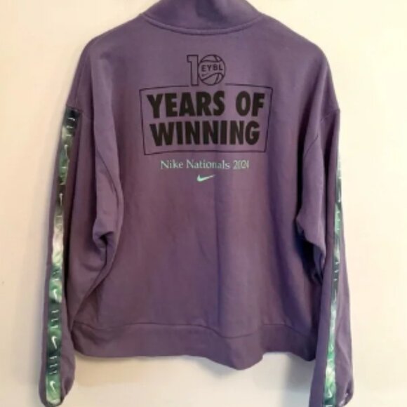 Nike EYBL Basketball Women’s Swoosh Fly Dri-FIT Pullover 1/4-Zip Top – XL TALL - Picture 2 of 5